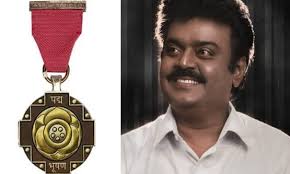 Vijaykant Honored With Padma Bhushan Posthumously