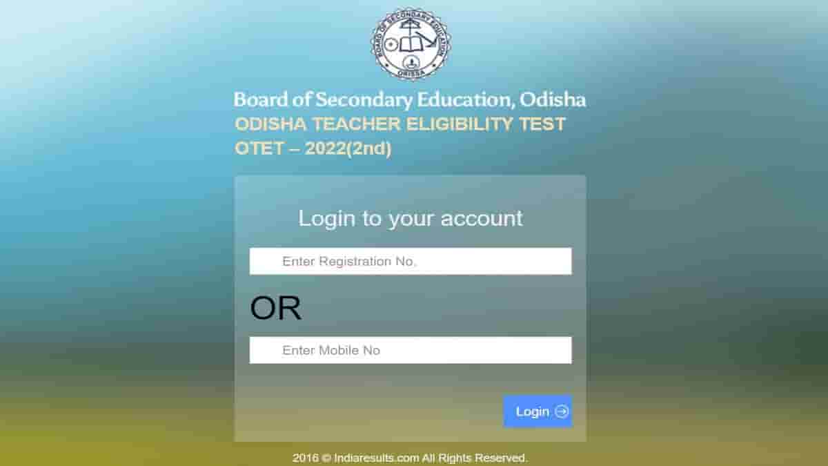 OTET Admit Card 2024: Board of Secondary Education, Odisha